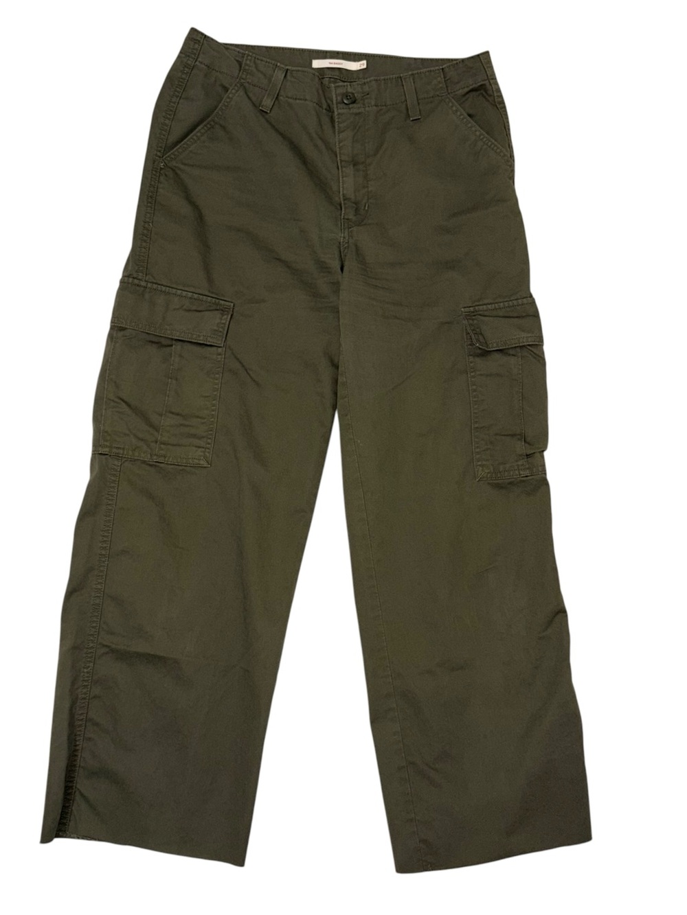 Levi’s women’s Olive baggy Cargo Pants - Large Pocket Utility Trousers Sz 29